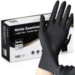 Schneider Black Nitrile Exam Gloves - 100 Count