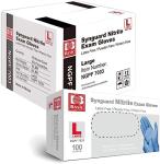 Nitrile Examination Gloves, Powder-Free, Size L, Blue