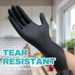 Beastek Black Nitrile Exam Gloves, 100 Pcs