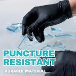 Beastek Black Nitrile Exam Gloves, 100 Pcs