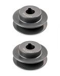 QWORK V-Belt Sheaves, 2.5" OD, 5/8" Bore, 2 Pack