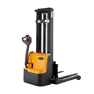 Electric Stacker with Adjustable Forks, 3300 lbs Capacity