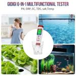GIDIGI 6-in-1 Digital pH and Salinity Tester
