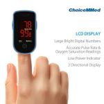 CHOICEMMED Portable Blue Finger Pulse Oximeter