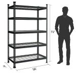 Heavy-Duty 5-Tier Metal Shelving Unit, 4000 lbs