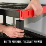 Durable 4-Tier Interlocking Storage Rack, 200lbs/Shelf