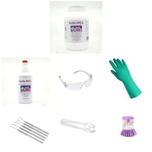 Safe-HCL Seashell Cleaning Kit with Safety Gear