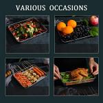 2 Pack Heavy Duty Stainless Steel Trays - X-Large