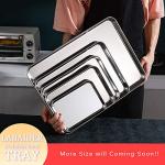 2 Pack Heavy Duty Stainless Steel Trays - X-Large