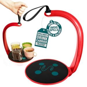 Portable Nonspill Drink Carrier - SpillNot+ (Red)