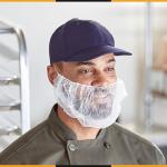 100 PCS Disposable Beard Nets for Food Service