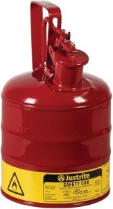 Justrite 1 Gallon Safety Gas Can with Trigger Handle