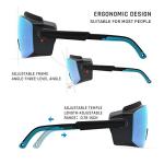 Ice Blue Adjustable Safety Glasses with Anti-UV Protection