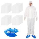 Disposable Hazmat Suits - 20 Pack, X-Large
