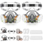 Reusable Respirator Mask Set with Filters & Goggles