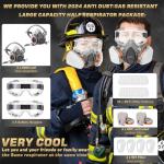 Reusable Respirator Mask Set with Filters & Goggles