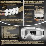 Reusable Respirator Mask Set with Filters & Goggles