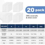 Disposable Hazmat Suits - 20 Pack, X-Large