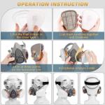 Reusable Respirator Mask Set with Filters & Goggles