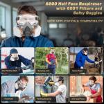 Reusable Respirator Mask Set with Filters & Goggles