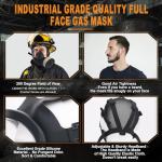 Zekkip Full Face Gas Mask with Advanced Filters
