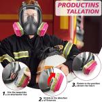 Full Face Respirator Mask with Filter for Safety