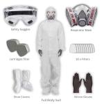 Hazmat Paint Suit with Respirator and Goggles
