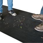 Wide Rib Corrugated Rubber Floor Mat, 3mm Thick