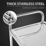 Amarite 3-Shelf Stainless Steel Utility Cart with Wheels