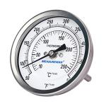 Stainless Steel Bimetal Dial Thermometer, 3" Dial