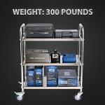 Amarite 3-Shelf Stainless Steel Utility Cart with Wheels