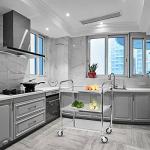 Amarite 3-Shelf Stainless Steel Utility Cart with Wheels