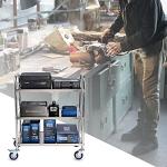 Amarite 3-Shelf Stainless Steel Utility Cart with Wheels