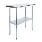 Stainless Steel Work Table with Undershelf, 18"x36
