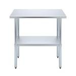 Stainless Steel Work Table with Undershelf, 18"x36