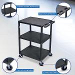 Luxor Black Multi-Shelf Foam Utility Cart