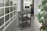 Luxor Black Multi-Shelf Foam Utility Cart