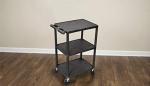 Luxor Black Multi-Shelf Foam Utility Cart