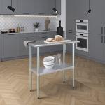 Stainless Steel Work Table with Undershelf, 18"x36