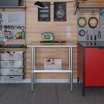 Stainless Steel Work Table with Undershelf, 18"x36