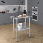 Stainless Steel Work Table with Undershelf - 30"x18