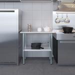 Stainless Steel Work Table with Undershelf, 18"x36