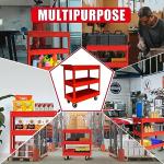3-Tier Metal Service Cart on Wheels, 400 lbs