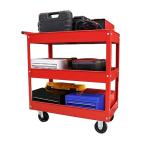 3-Tier Metal Service Cart on Wheels, 400 lbs
