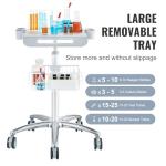 VEVOR Height Adjustable Mobile Salon Cart with Wheels