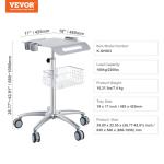 VEVOR Height Adjustable Mobile Salon Cart with Wheels