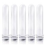 Clear Plastic Test Tubes with Caps - 20pcs