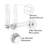 Clear Plastic Test Tubes with Caps - 20pcs
