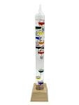 Galileo Thermometer with Wooden Base - 25" Tall