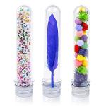 Clear Plastic Test Tubes with Caps - 20pcs